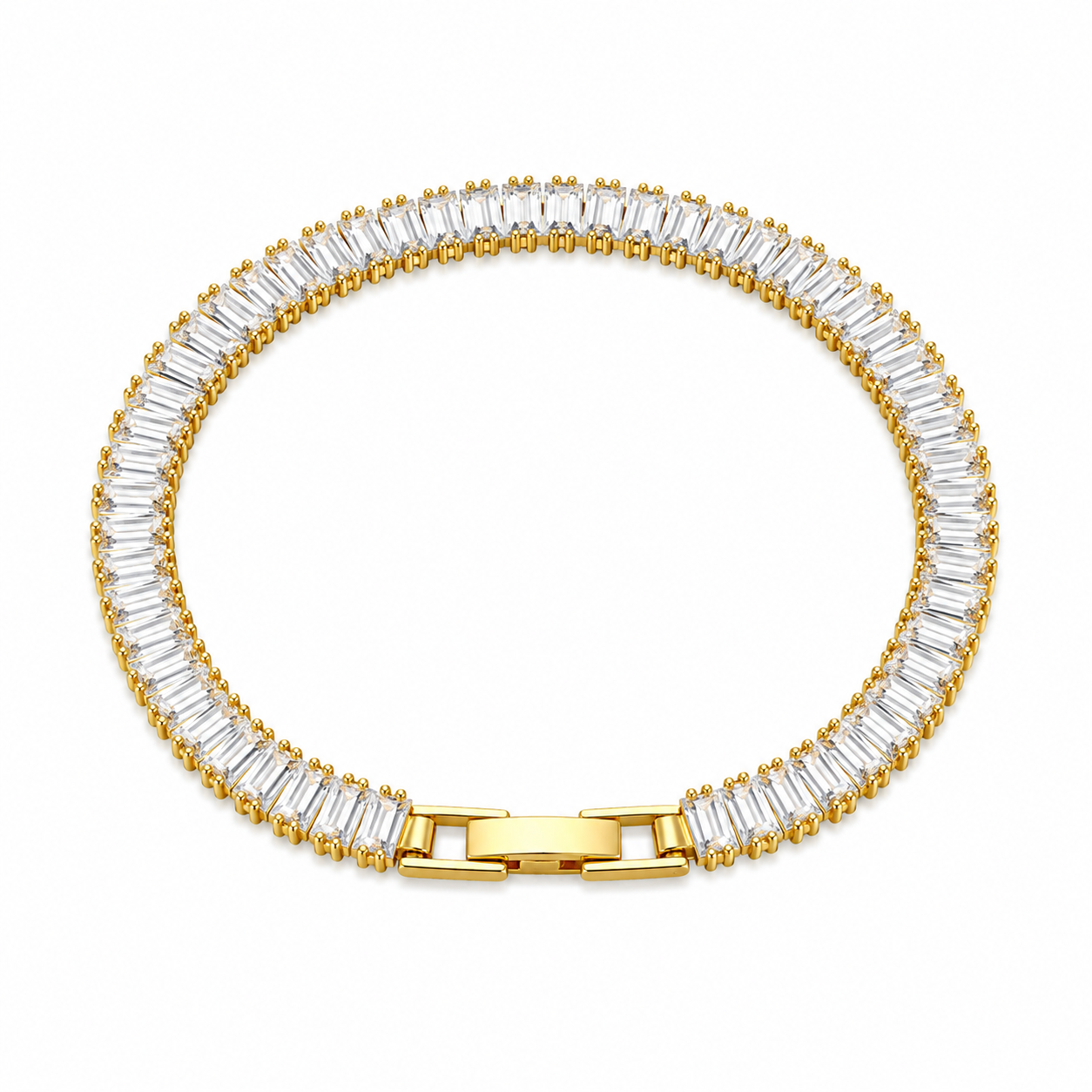 Golden Tennis Bracelet (adjustable)
