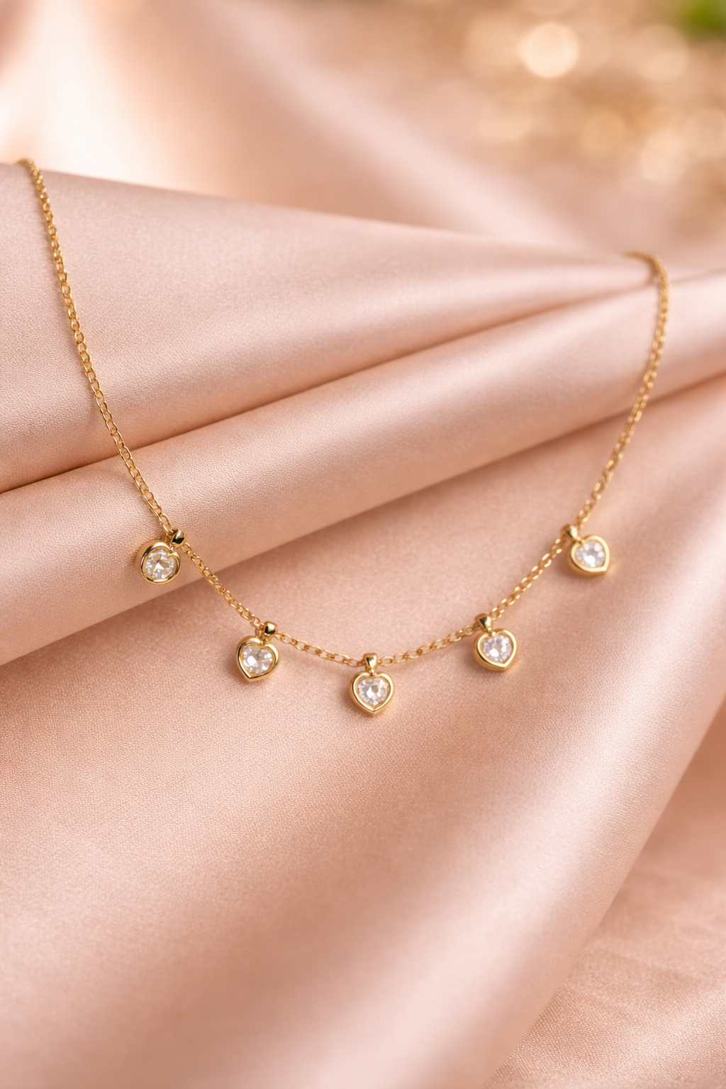 Heart charm dangle necklace