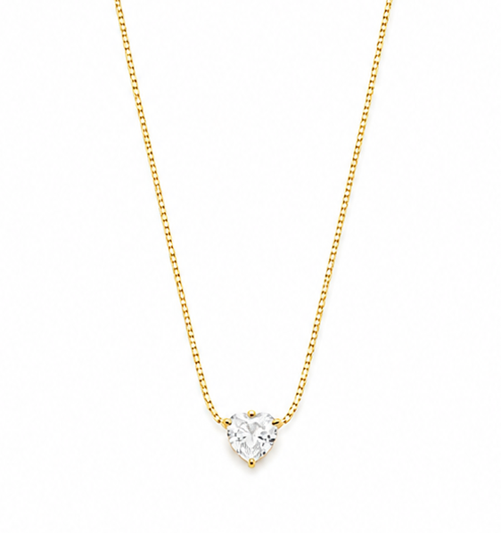 Heart cut solitaire Pendant