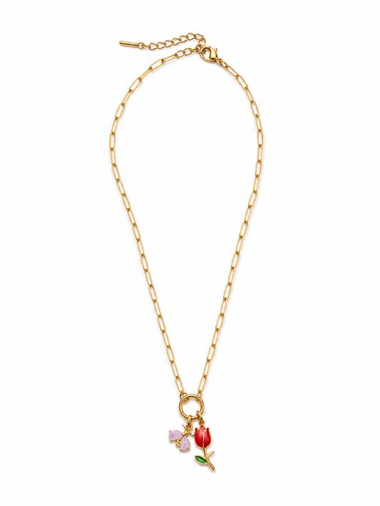 Scarlet bloom Necklace