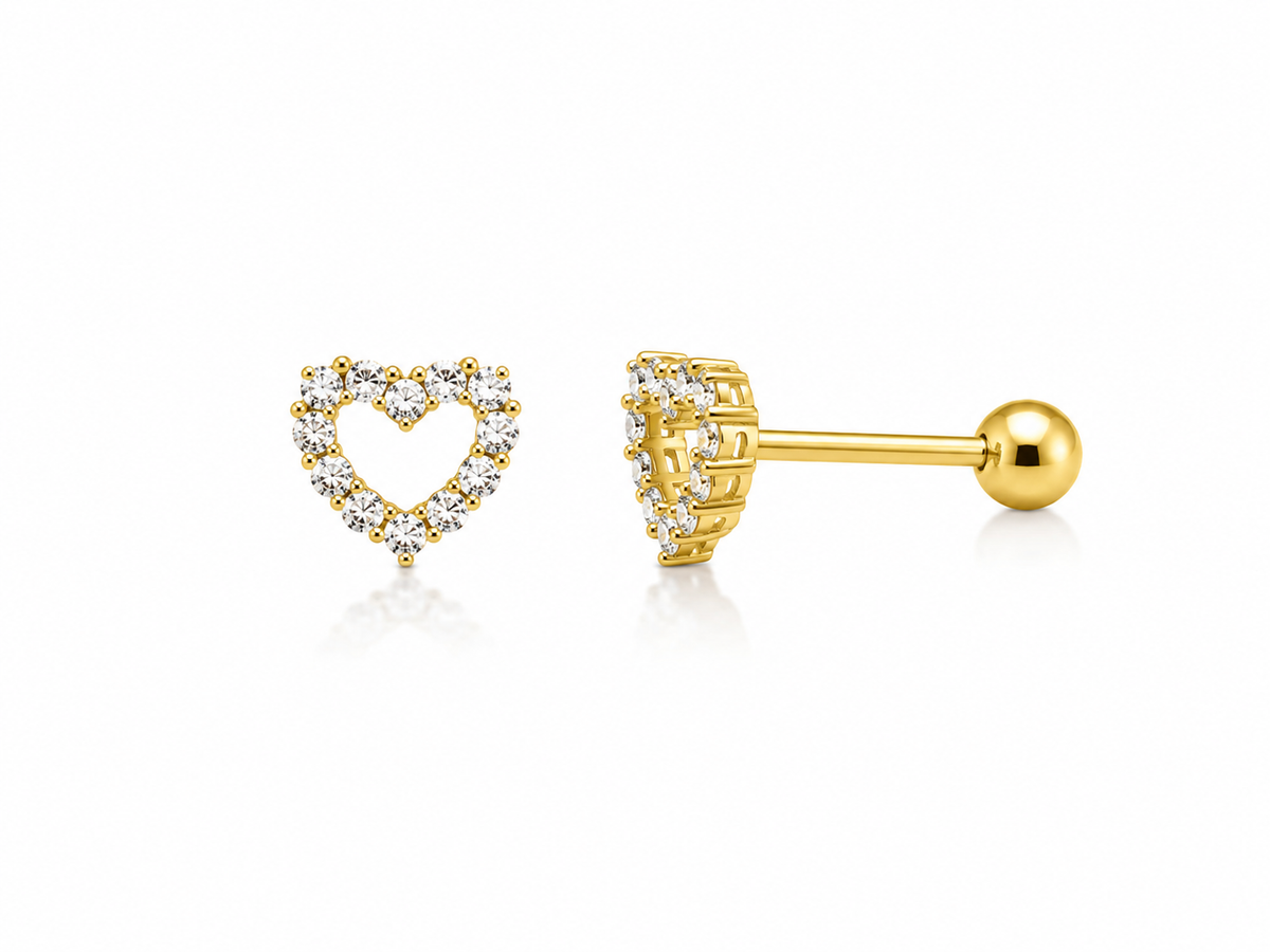 Eternal heart studs