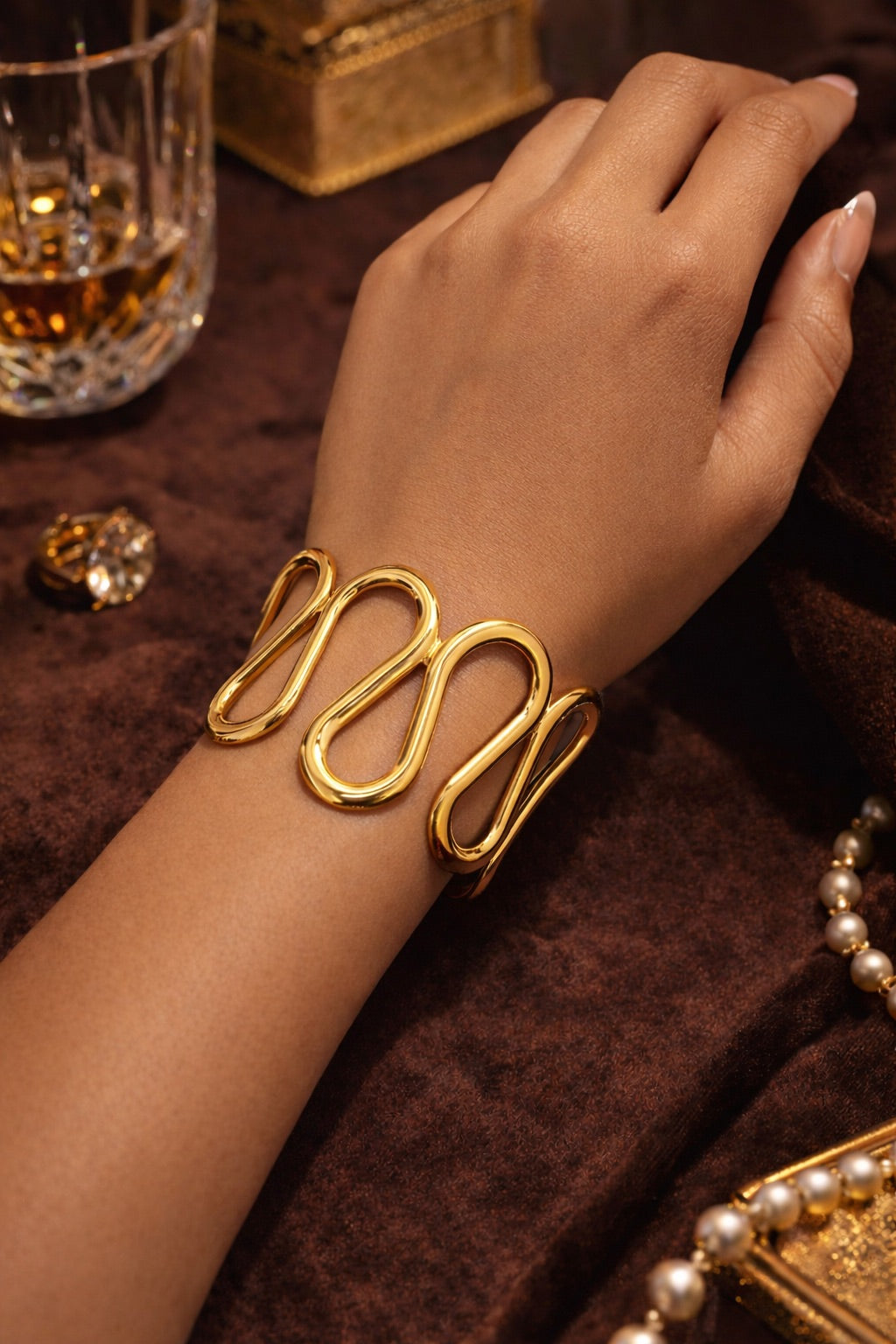 Fluid Wave Cuff bracelet
