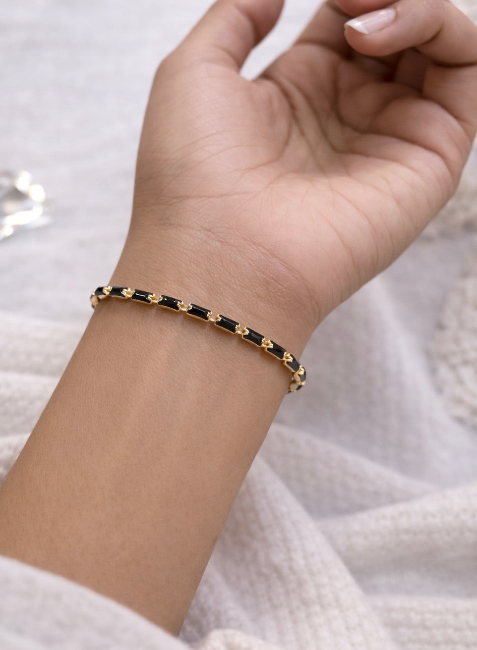 Black Tennis Bracelet