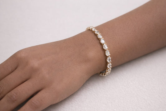 Golden Glow Tennis Bracelet