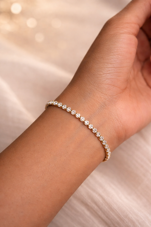 Delicate tennis bracelet
