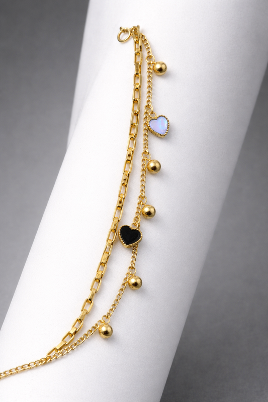 Hearts charm bracelet