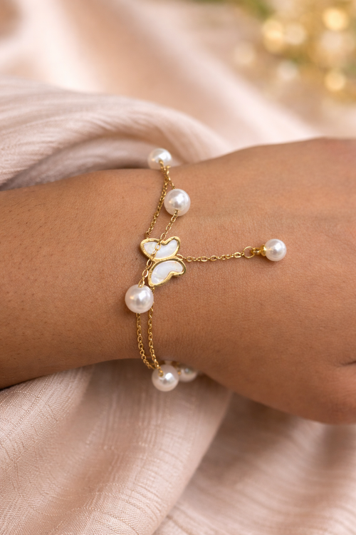 Mother of Pearl Butterfly bracelet