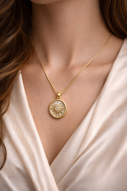 Sun Embossed pendant