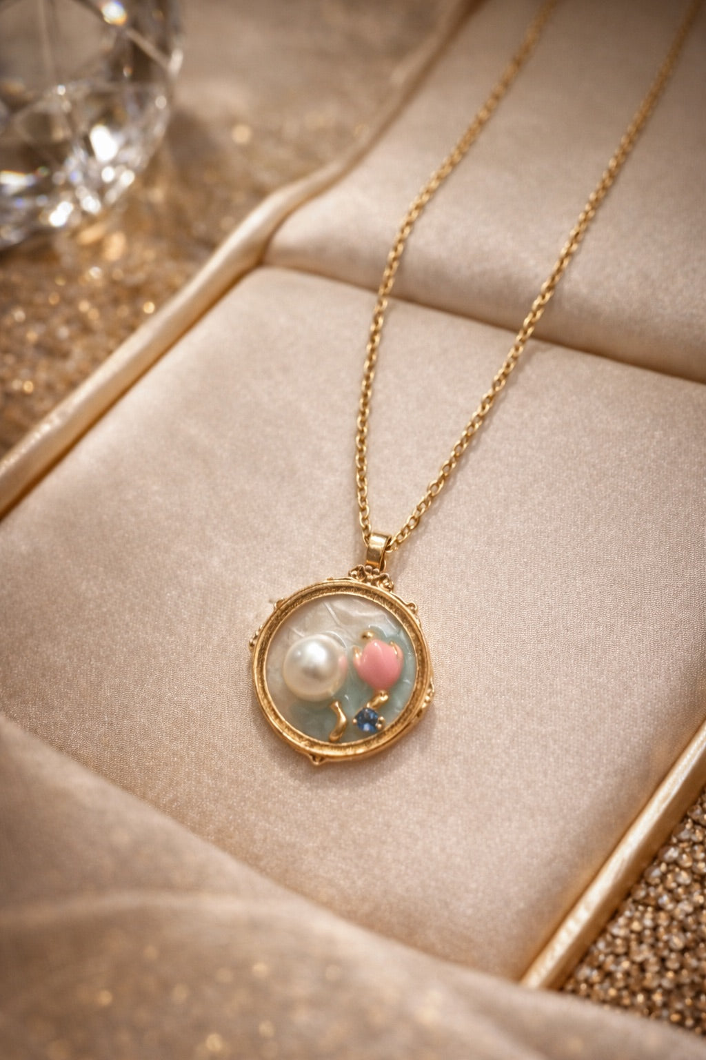 Enamel detailed pendants