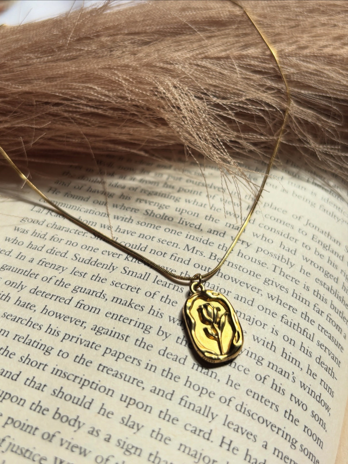 Oval medallion necklace