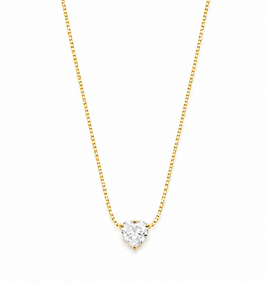 Heart cut solitaire Pendant