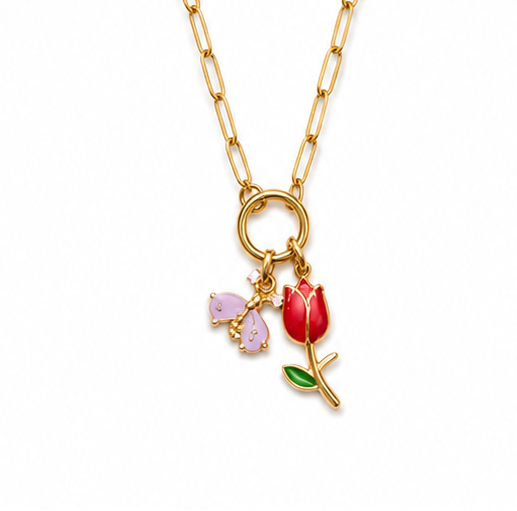 Scarlet bloom Necklace