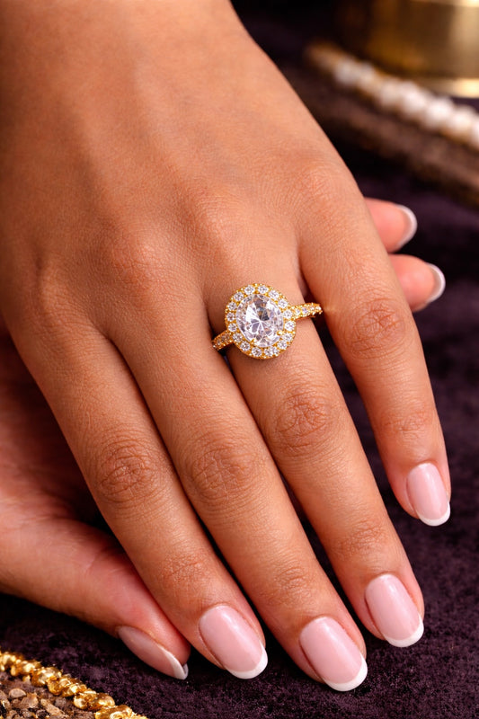 Oval Halo Ring