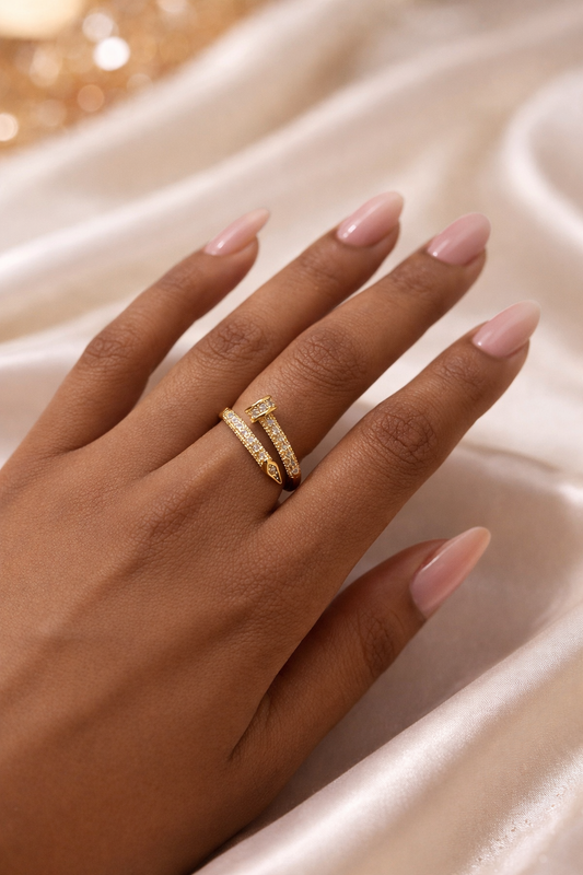 Nail cuff ring