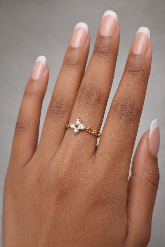 Diamond pave ring