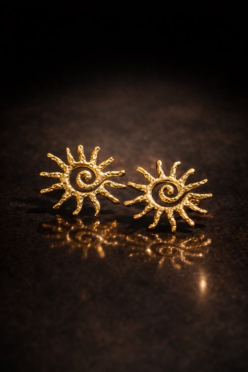 Sun spiral earrings