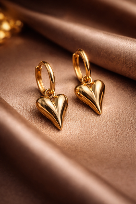 Abstract gold heart drop (convertible)