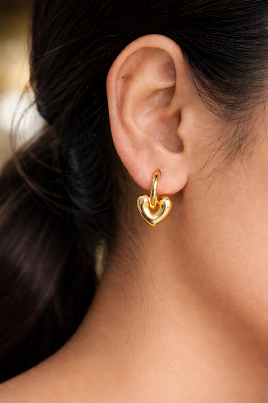 Everyday mini heart hoops (convertible)