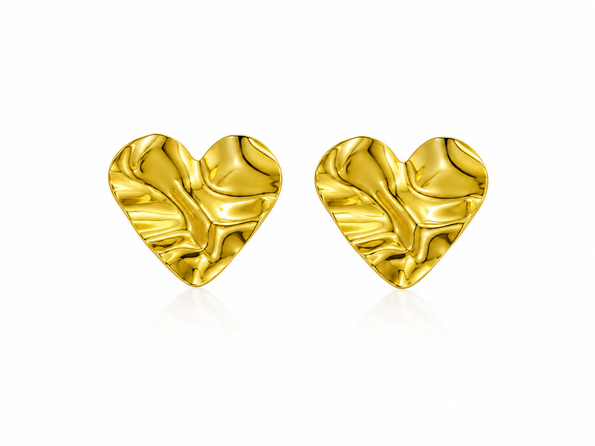 Sculpted heart earrings