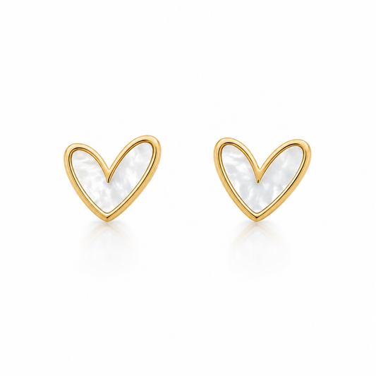 Moonlight heart studs