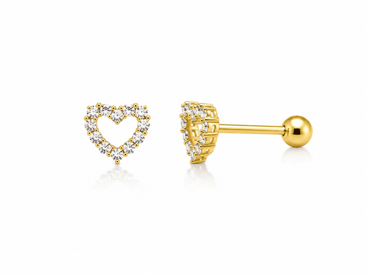 Eternal heart studs