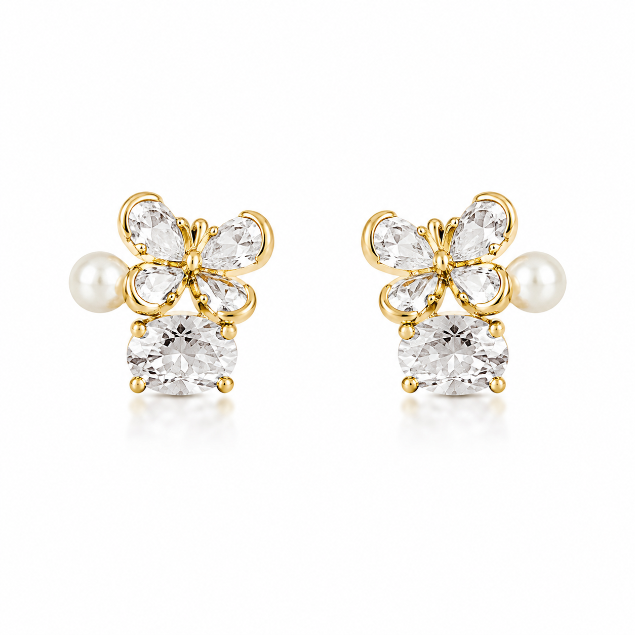 Pearl flutter studs