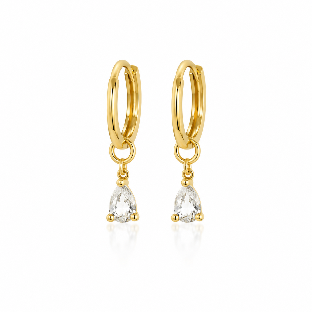 Opaline teardrop hoops